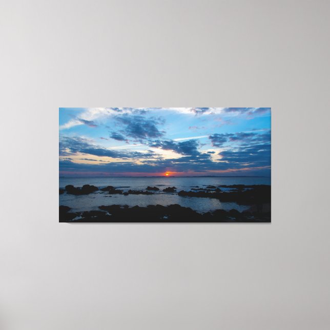Sunset Serenity on the Shore Canvas Print (Front)