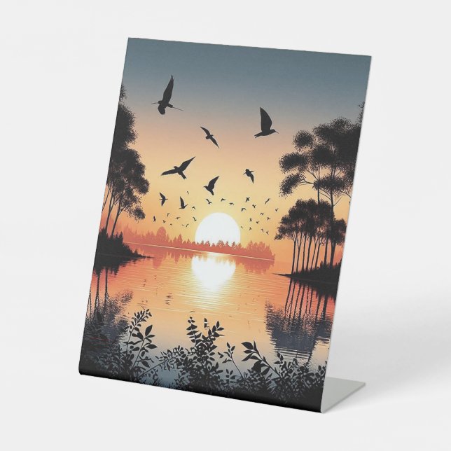 Sunset Serenity Pedestal Sign (Front)