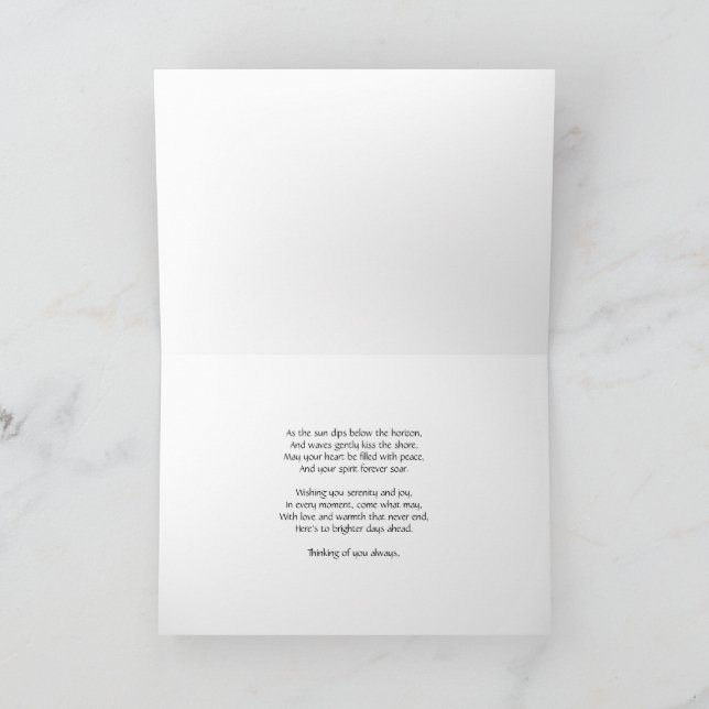 Sunset Serenity Thank You Card (Inside)