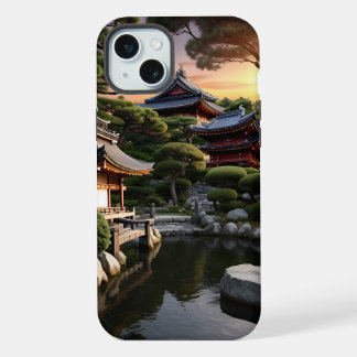 Sunset Series Japanese Garden iPhone 15 Plus Case