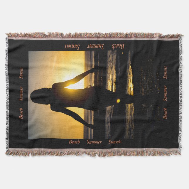 Sunset Shadow - Throw Blanket - HAMbyWhiteGlove (Front)