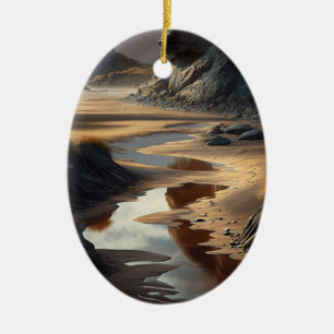 Sunset Shore Ceramic Tree Decoration