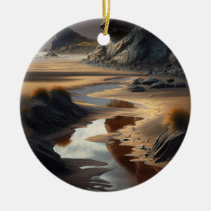 Sunset Shore Ceramic Tree Decoration