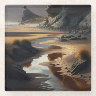 Sunset Shore Glass Coaster