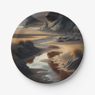 Sunset Shore Paper Plate