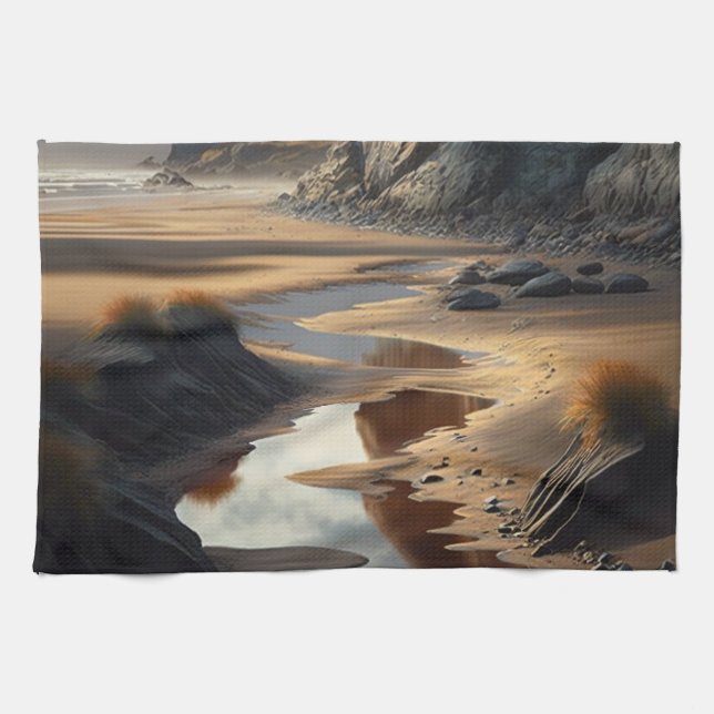 Sunset Shore Tea Towel (Horizontal)