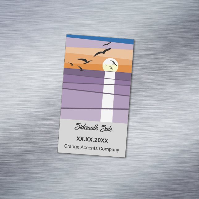Sunset Sidewalk Sale Magnet · Summer Promotion (In Situ)