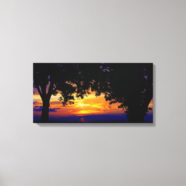 Sunset Silhouette Canvas Print (Front)