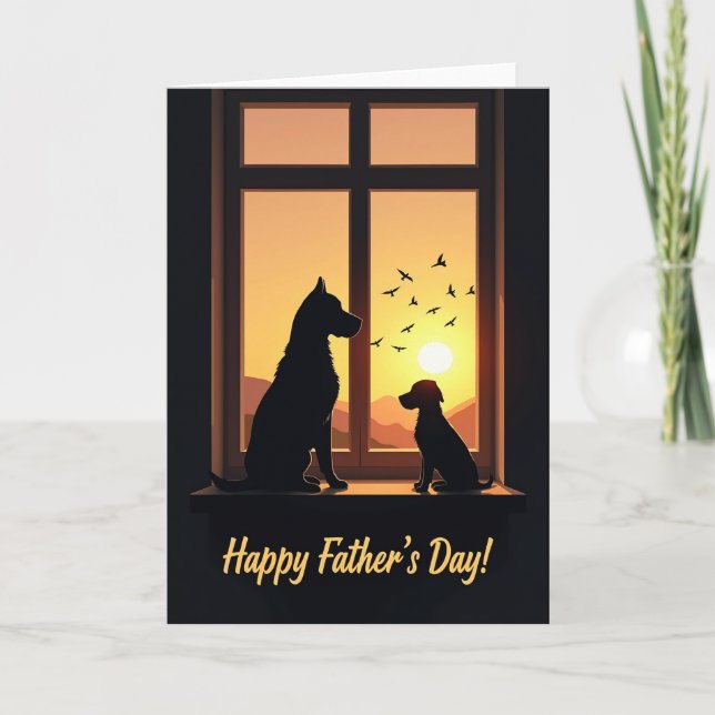 Sunset Silhouette Fathers Card (Front)