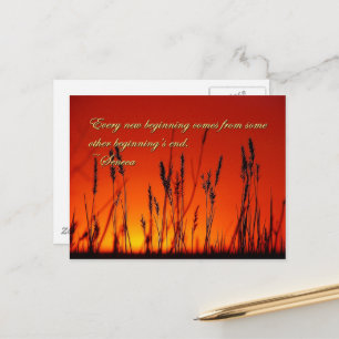 Sunset Silhouette Inspirational Postcard