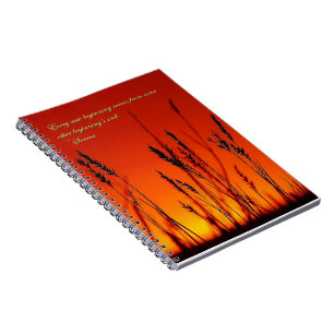 Sunset Silhouette Inspirational Spiral Notebook