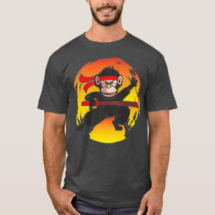 Sunset Silhouette Monkey Zoo Safari Animal Lover Z T-Shirt