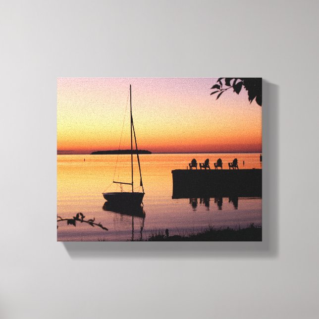 Sunset Silhouette Wrapped Canvas (Front)