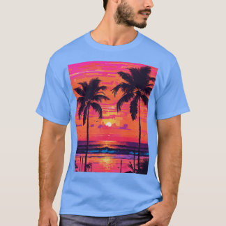 Sunset Silhouettes and Swaying Palms T-Shirt