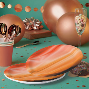 Sunset Silk Paper Plate