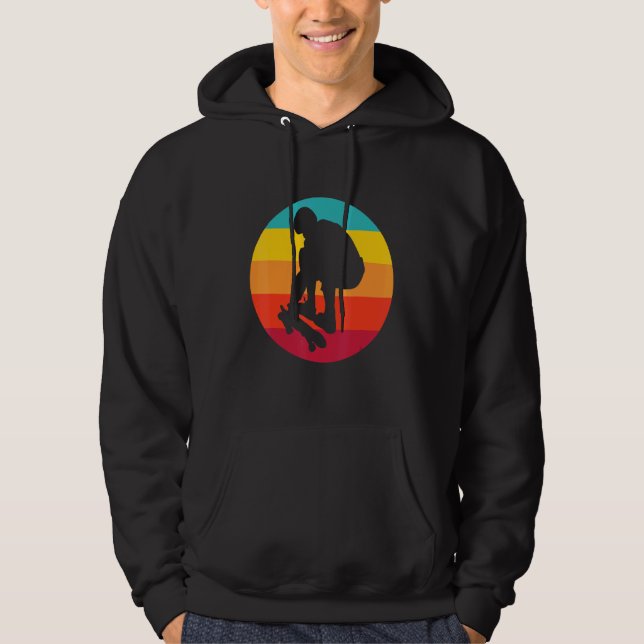 Sunset Skateboarder Hoodie (Front)