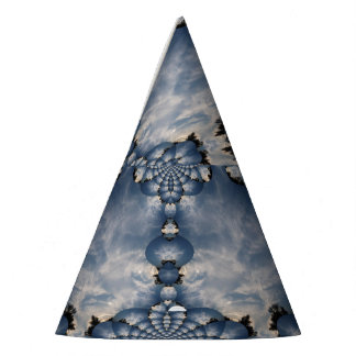 Sunset Skies Fractal Traced with Mirroring Pattern Party Hat