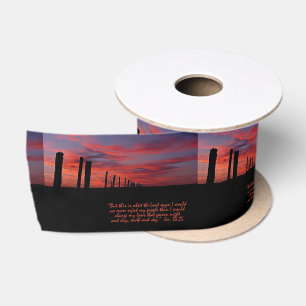 Sunset Sky Inspirational Promise Satin Ribbon