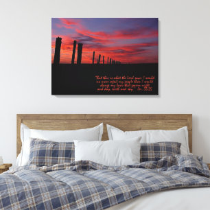 Sunset Sky Inspirational Stretch Canvas Print