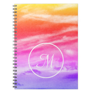 Sunset Sky Monogram Notebook
