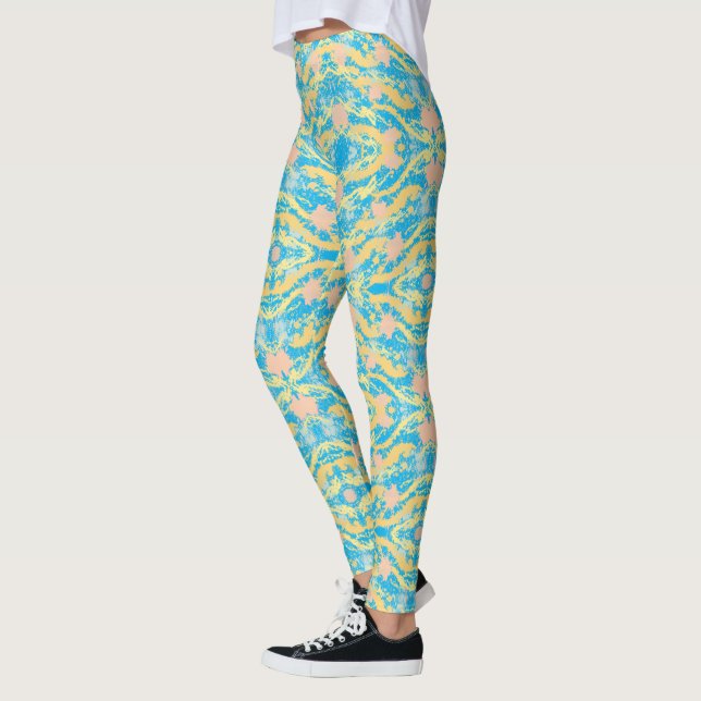 Sunset Sky Paint Splatter Leggings (Left)