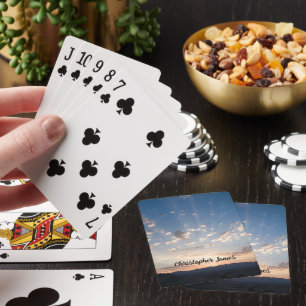 Sunset Sky Personalised Playing Cards