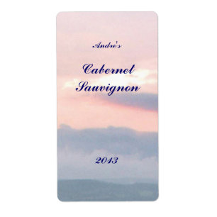 Sunset Sky Wine Label