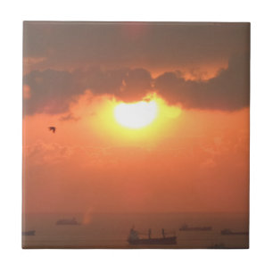 Sunset Small (4.25" x 4.25") Ceramic Photo Tile
