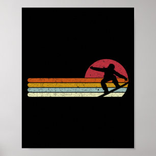 Sunset Snowboarder Snow Boarding Snowboarders  Poster