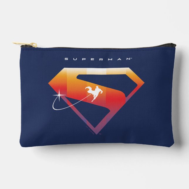 Sunset Soar Superman Shield Accessory Pouch (Front)