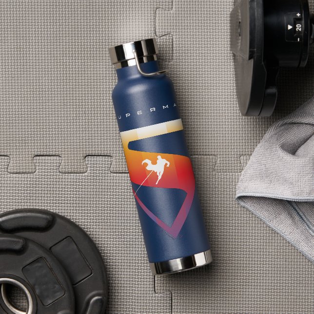 Sunset Soar Superman Shield Water Bottle (Gym)