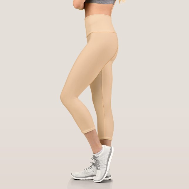 Sunset Solid Plain Color Capri Leggings (Left)