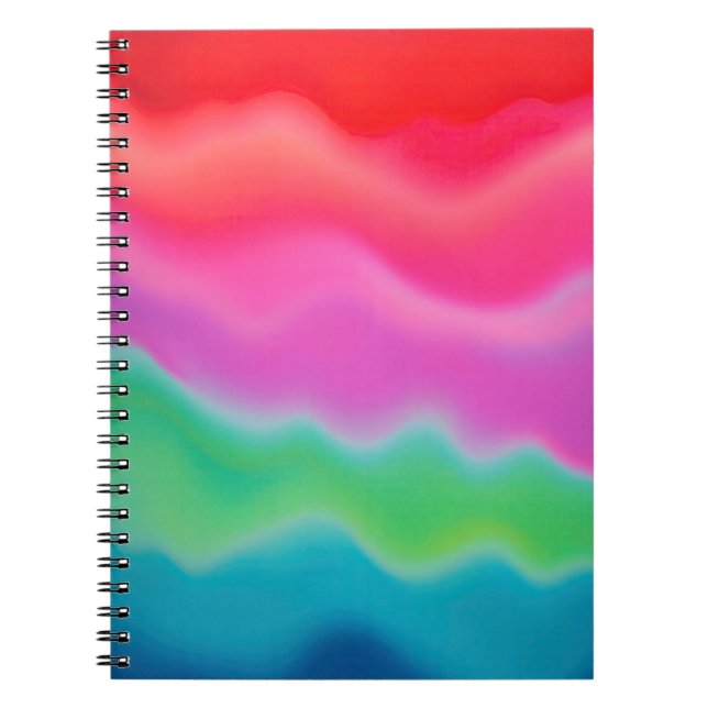 "Sunset Sorbet" Colourful Abstract Art   Notebook (Front)