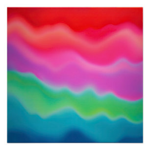 "Sunset Sorbet" Colourful Abstract Art   Poster