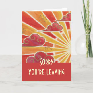 Sunset 'Sorry You're Leaving' card