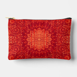 Sunset Souk: Orange Marrakesh Moroccan Pattern Accessory Pouch