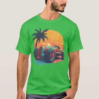 Sunset Speedster Retro Race Enthusiast Automotive T-Shirt