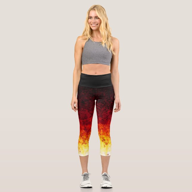 Sunset Spots - Capris Leggings (Front)