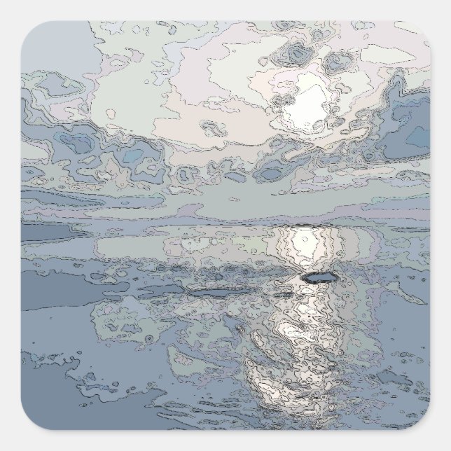 SUNSET SQUARE STICKER (Front)