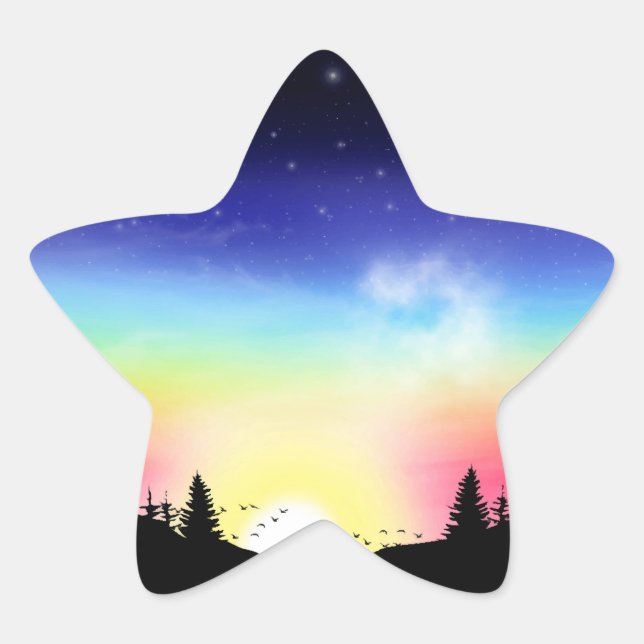 Sunset Star Sticker (Front)