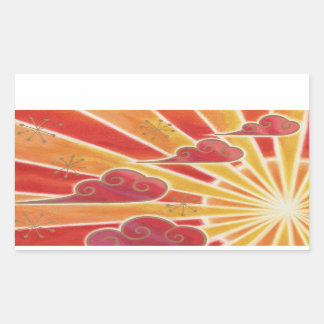Sunset sticker rectangle