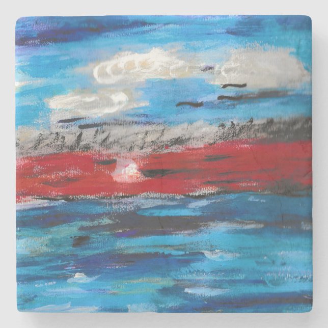 Sunset Stone Coaster (Front)