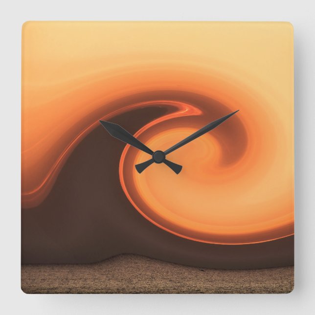 SUNSET STORM SQUARE WALL CLOCK (Front)