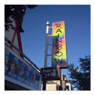 Sunset Strip Rainbow Los Angeles Colour Poster