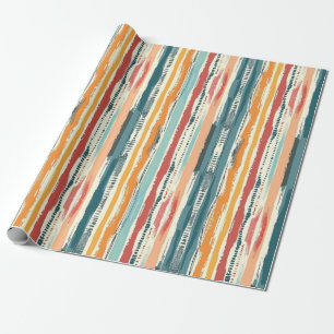 Sunset Stripe Serenade Accent Pillow Wrapping Paper