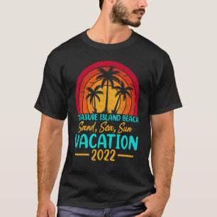 Sunset Summer Vacation 2022 Florida Treasure Islan T-Shirt