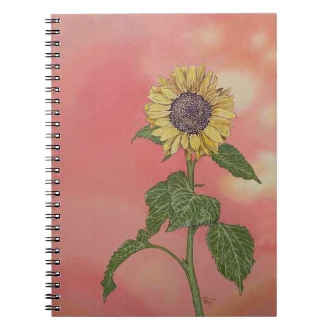Sunset Sunflower Notebook (Front)