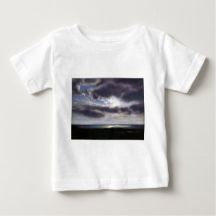 Sunset sunset over the lake watercolor painting baby T-Shirt