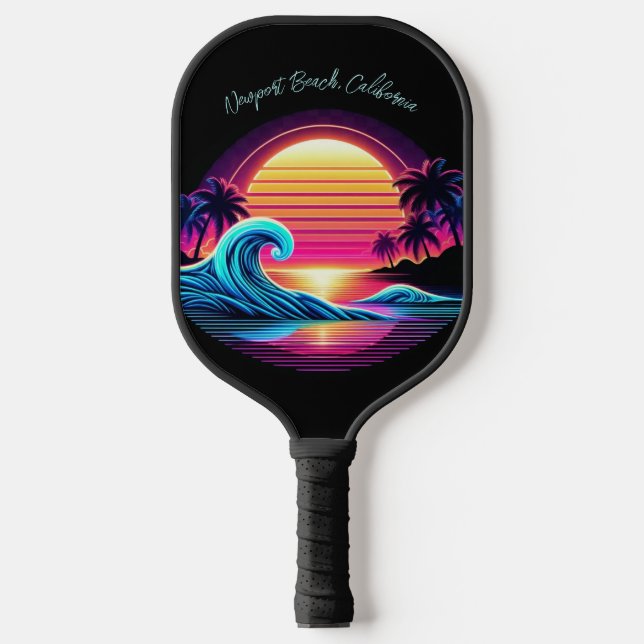 Sunset Surf Glow Pickleball Paddle (Front)