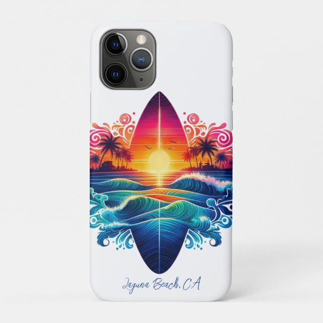 Sunset Surfboard Curls- Case-Mate iPhone Case (Back)